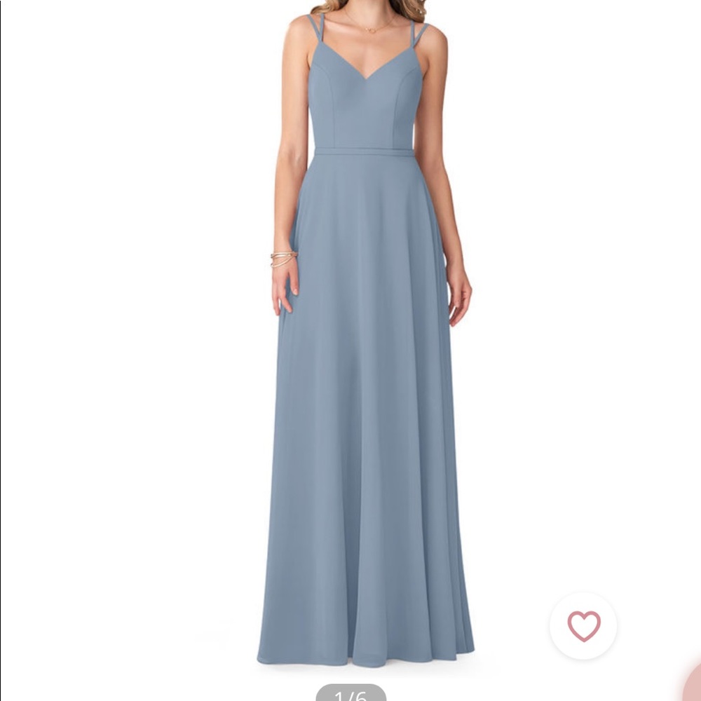 Azazie Janine bridesmaid dress: Dusty Blue